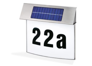 Solar Hausnummer - Esotec Solar LED Hausnummernleuchte "Vision"