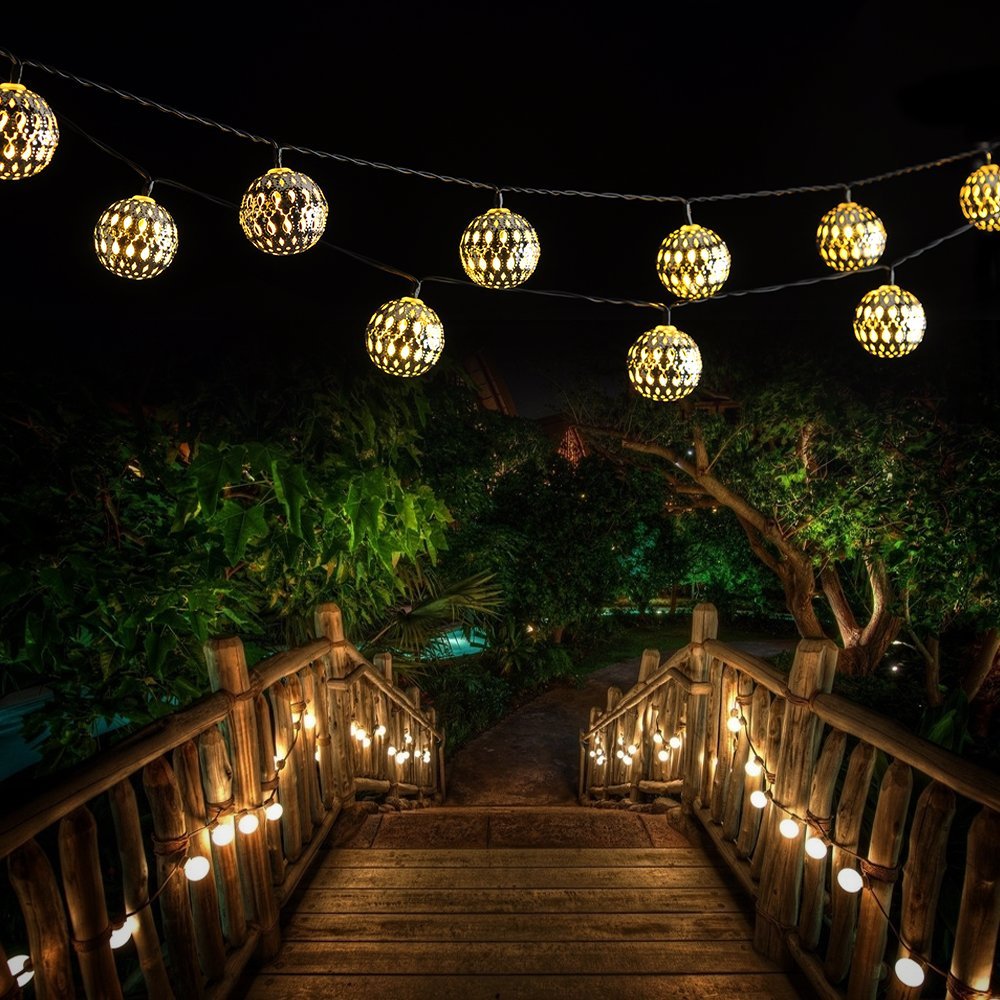 LED Lichterkette Solar Außen Leichte Kette Wasserdicht Hochzeit Garten Party